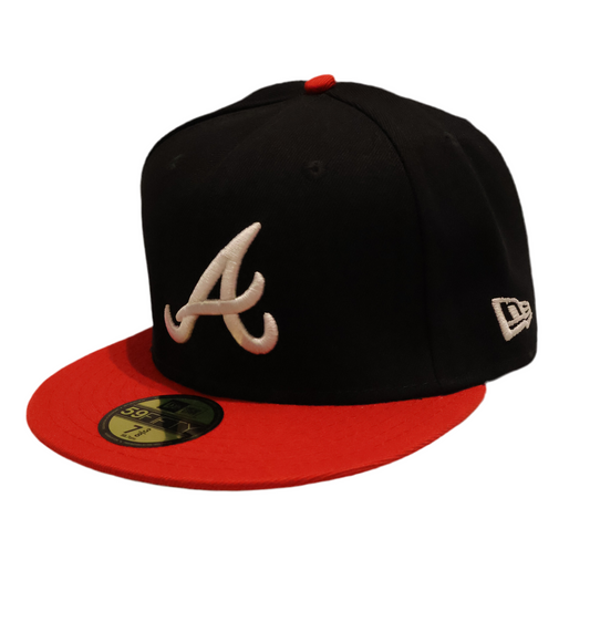 Black & Red Atlanta Snapback Cap – Classic Flat Brim