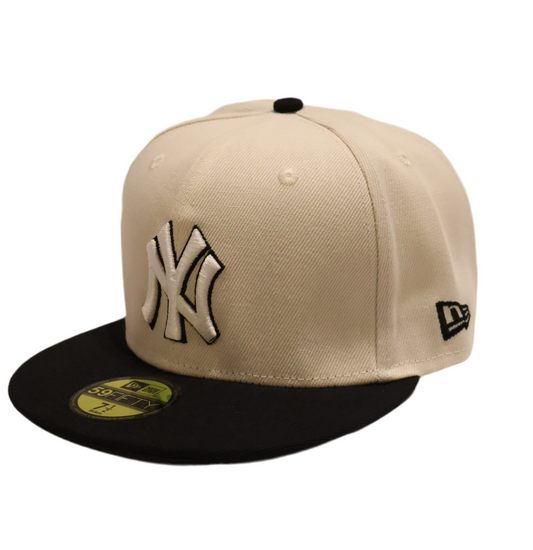 Cream NY Snapback Cap – Classic Flat Brim