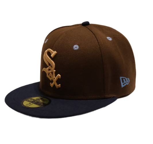 Brown White Sox Snapback Cap – Classic Flat Brim