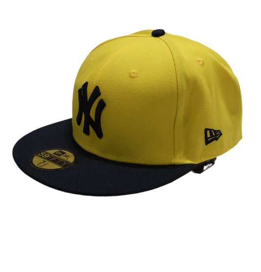 Yellow & Navy NY Snapback Cap – Classic Flat Brim